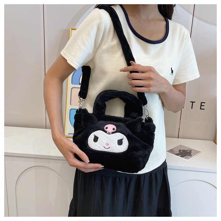 Plush crossbody bag, children's bag, 2024 new style, small animal bag, lightweight small crossbody, underarm makeup, simple single, cute bag undefined