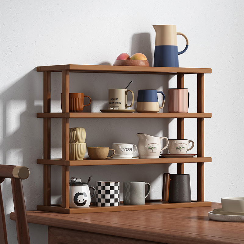 Desktop small bookshelf storage rack office multi-layer water cup holder study desk shelf storage kitchen table shelf