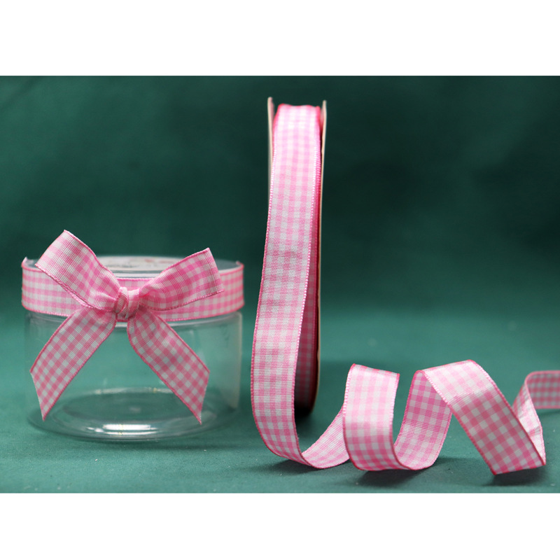 Pastoral estilo Plaid cinta de la torta de la cinta hecha a mano DIY material accesorios para el cabello cinta flor caja de regalo cinta de embalaje