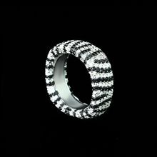 925银镀金戒指高碳钻斑马纹杨紫同款精致时尚百搭首饰富婆戒指