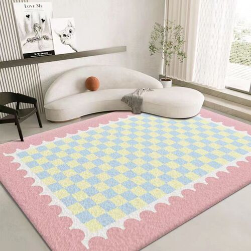 ins fresh imitation cashmere carpet thickened four seasons universal bedroom girls long strip floor mat living room full floor bay window mat