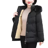Средние и пожилые мамы зимняя одежда короткая модная хлопчатобумажная куртка женская зима среднего возраста толстая и теплая хлопчатобумажная куртка