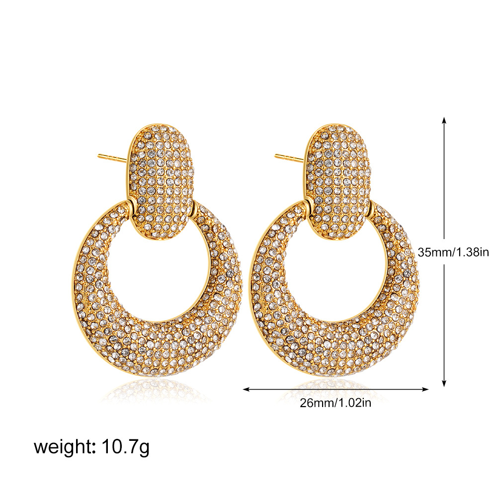 15g Weight Copper Ear Needle Material Hoop Earrings Classification 1 Pair Quantity Daily, Street Occasion Copper Material Geometric Pattern All Seasons Season Women's Gender Polished Finish Plating Design Simple Style, Classic Style Style 1 Pair Simple Style Classic Style Geometric Plating Copper Hoop Earrings 15