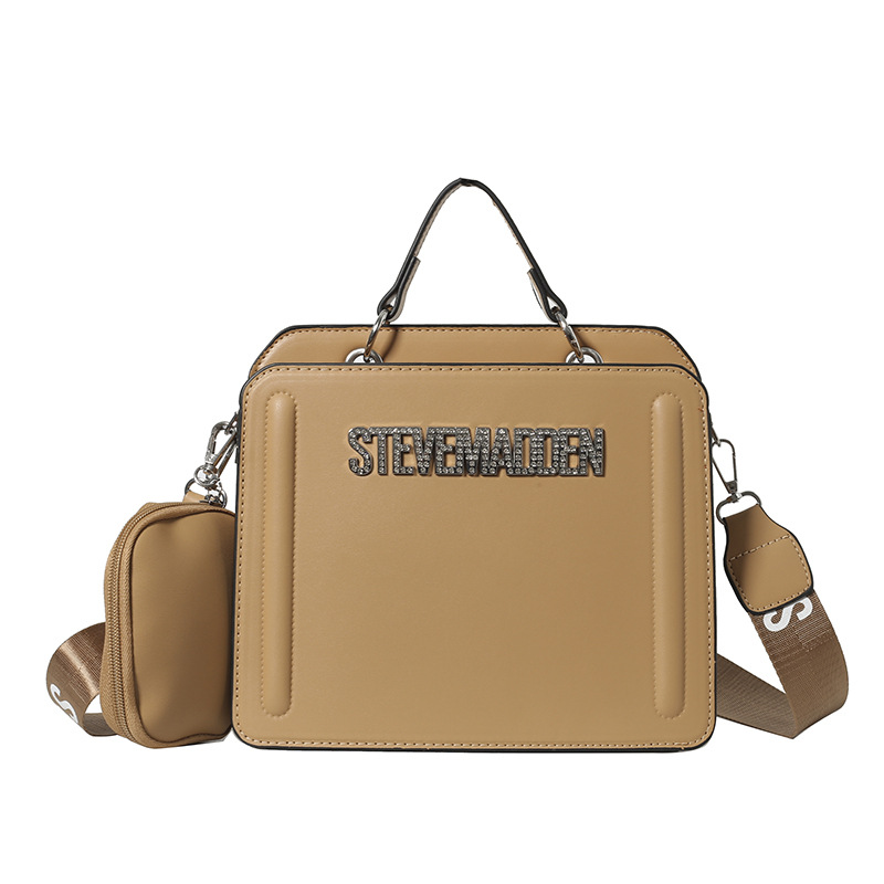 Bolso de hombro transfronterizo para mujer, casual de todo fósforo, color sólido, bolso cuadrado pequeño portátil de gran capacidad, bolso de mensajero de moda europeo y americano