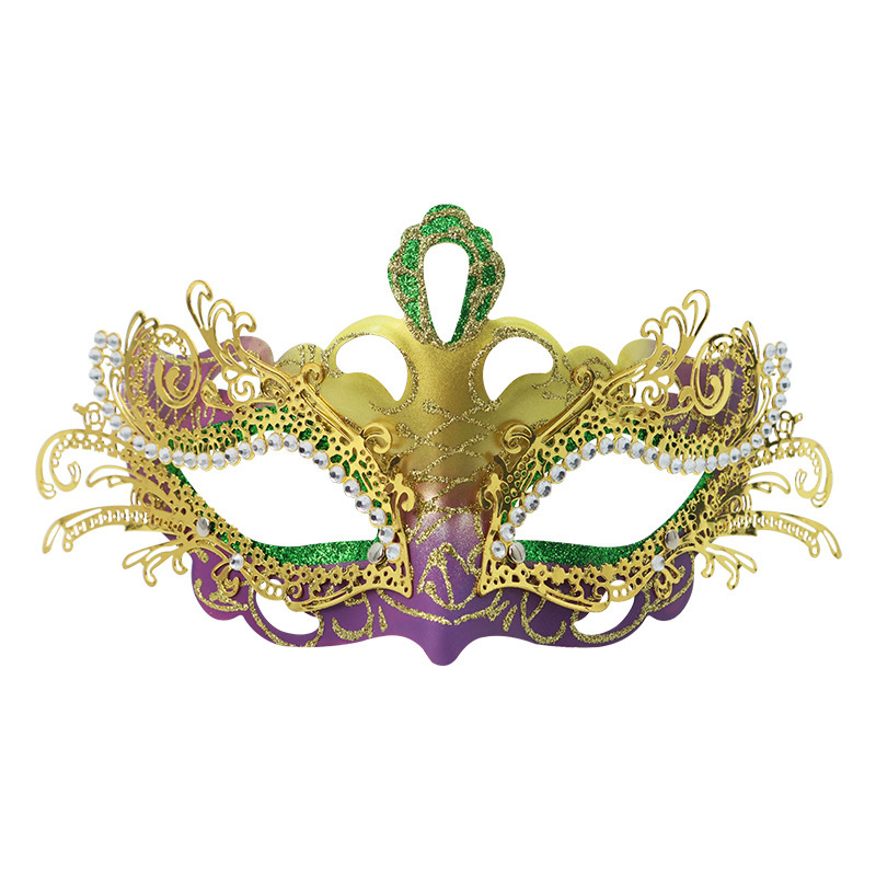 Halloween nueva corona de diamantes pareja baile máscara media cara set fiesta misteriosa disfraz