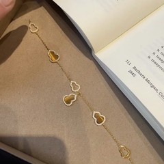 S925軽豪華レトロ美ラード系虎眼石ひょうたんブレスレット