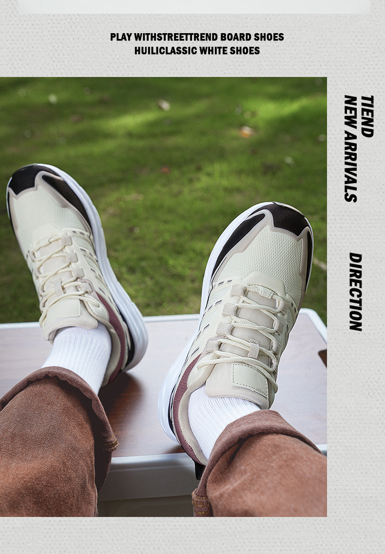 Autumn and winter casual sports shoes men's platform shoes trendy dad shoes breathable rebound running shoes men's shoes_voghion.com