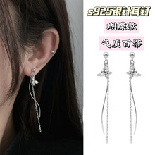 韩版小清新S925银针显瘦耳钉新款气质百搭耳坠耳饰简约耳环