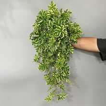 厂家现货批发仿真植物绿萝叶藤条 垂吊丝印驱蚊草 墙面装饰地瓜叶