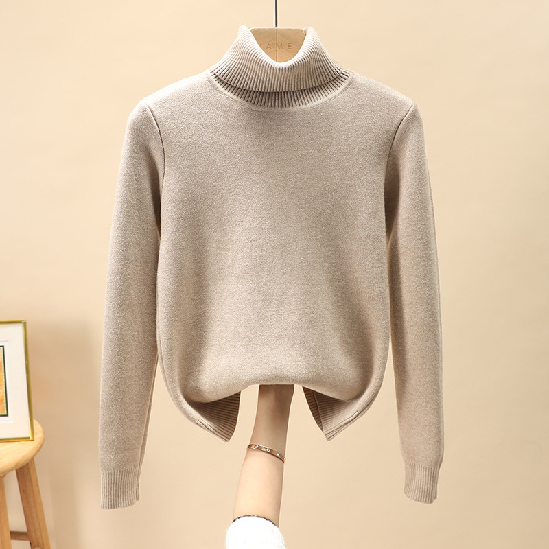 369 turtleneck sweater-camel color