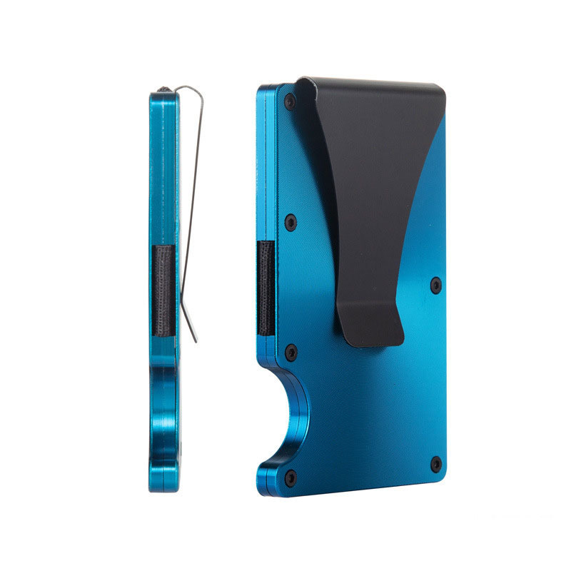 Factory direct supply CD grain aluminum alloy carbon fiber credit card box card bag large capacity wallet credit clip