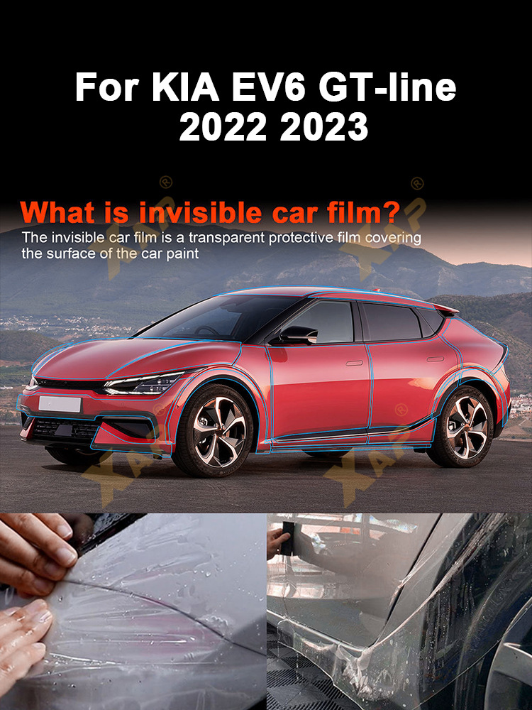 Cross-border special for Kia EV6 GT TPU invisible paint protective film anti-scratch and brightening protective film