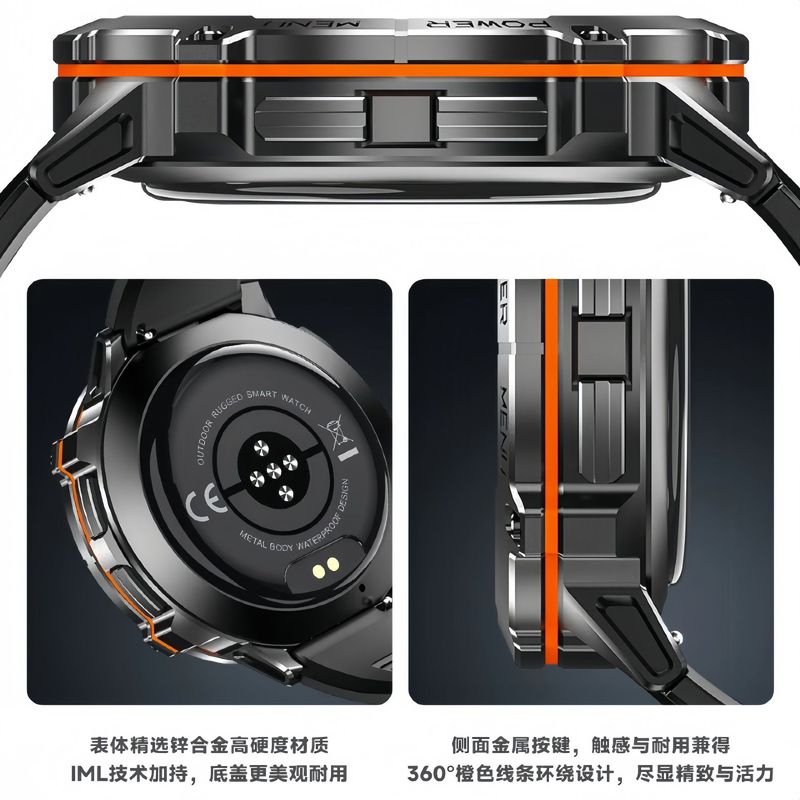 アウトドアスポーツ 3つの保護機能 大型バッテリー X3 スマートウォッチ ディスク HD 大画面 Bluetooth 通話 心拍数 気圧 地磁気|undefined