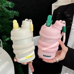 戶外杯不鏽鋼男女生高顏值水杯子保溫杯咖啡杯大容量便攜式運動