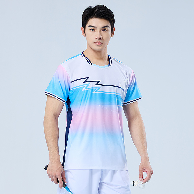 Nuevos trajes deportivos de bádminton se pueden imprimir ropa de entrenamiento ropa de voleibol de aire secado rápido ping-pong 1503