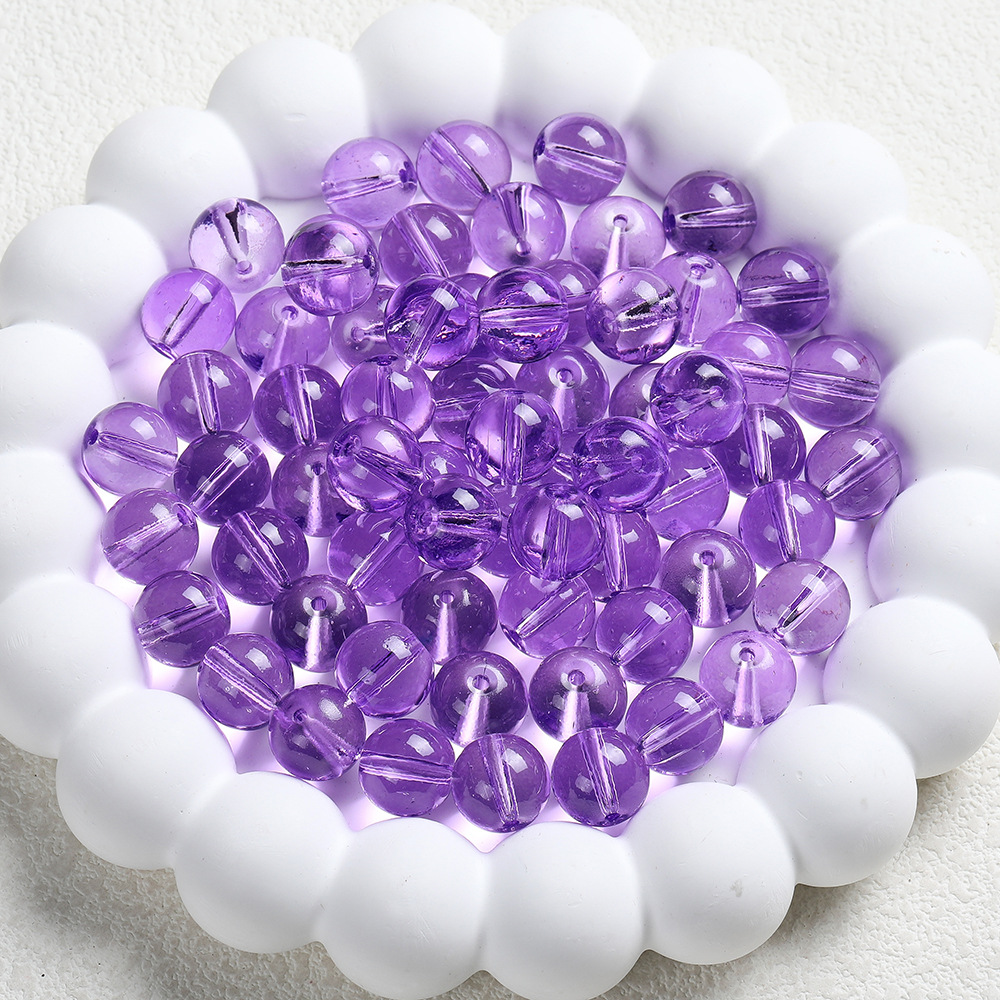 6 / 8 / 10mm esmaltado transparente esmaltado esferas de vidrio DIY joyas manuales pulseras material accesorio de collar image 17