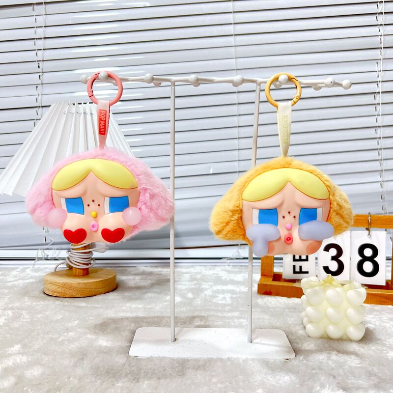 かわいいビニール泣き子ヘッドペンダントぬいぐるみ漫画バッグペンダントキーホルダー布人形人形|undefined