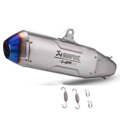 Motorcycle modified exhaust Motorcycle exhaust pipe - stainless-steel-blue-tail