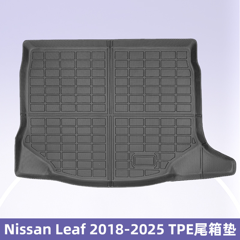 Para Nissan Leaf 2018 - 2025 TPE Foot Pads 3D All Weather Material Backpack Pad