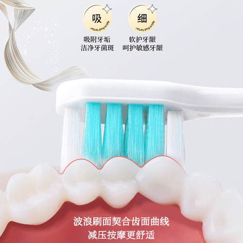 Thousand-hair toothbrush, soft bristles, adult household, high-end crystal handle, wide head, family wear, for men and women only