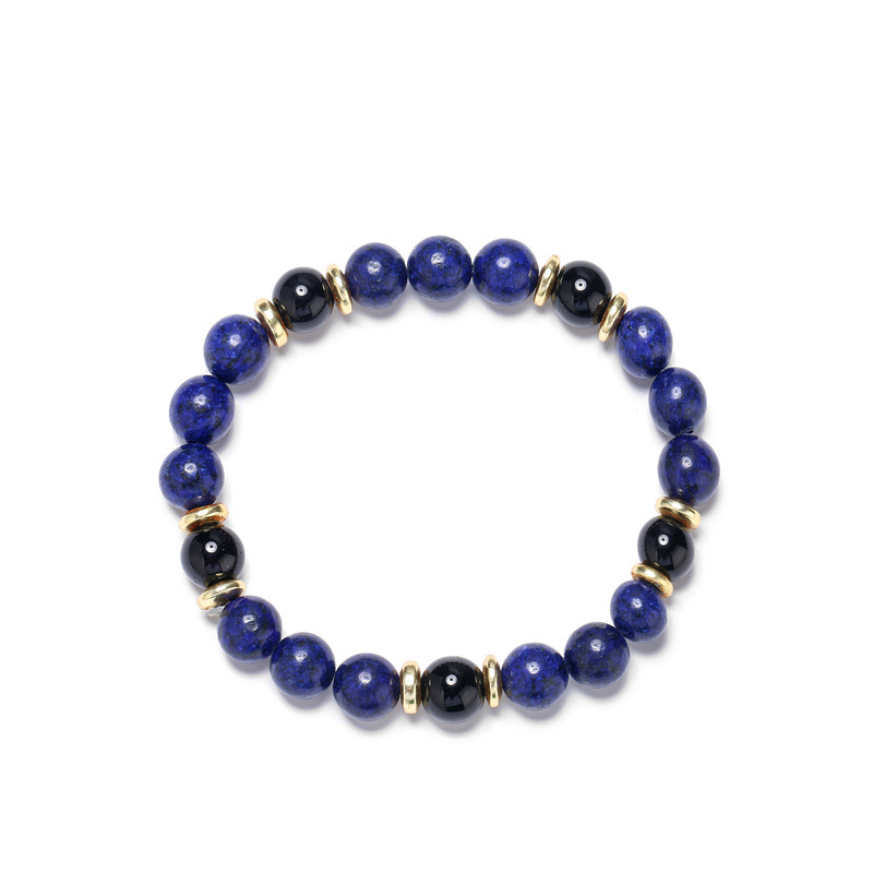 Pulsera de cuentas de piedra de ágata de cristal Rosa transfronteriza europea y americana Moonstone turquesa pulsera de cuentas de hilo elástico para hombres y mujeres