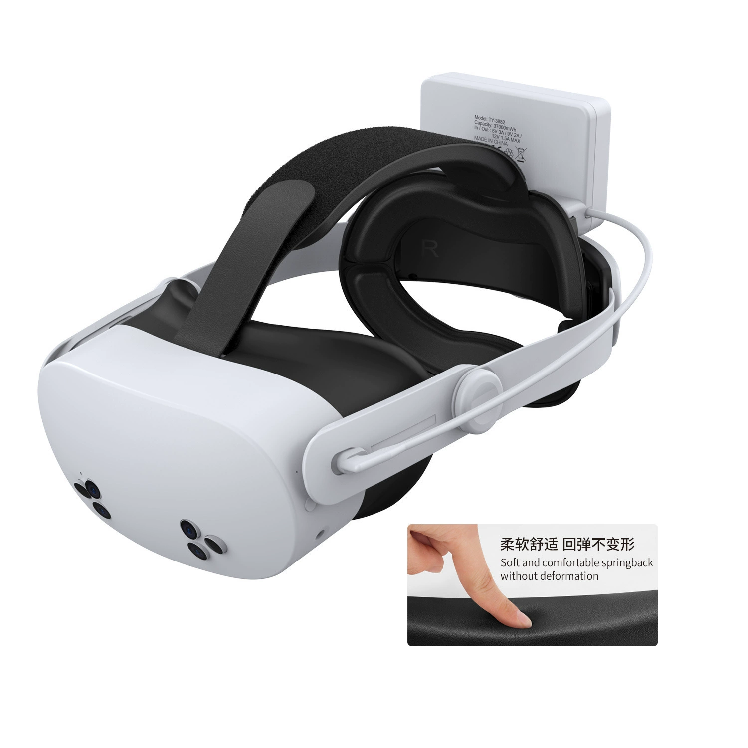 Meta Quest 3S VR регулируемый сменный шлем QUEST 3 универсальный аккумуляторный блок 10000 мА·ч