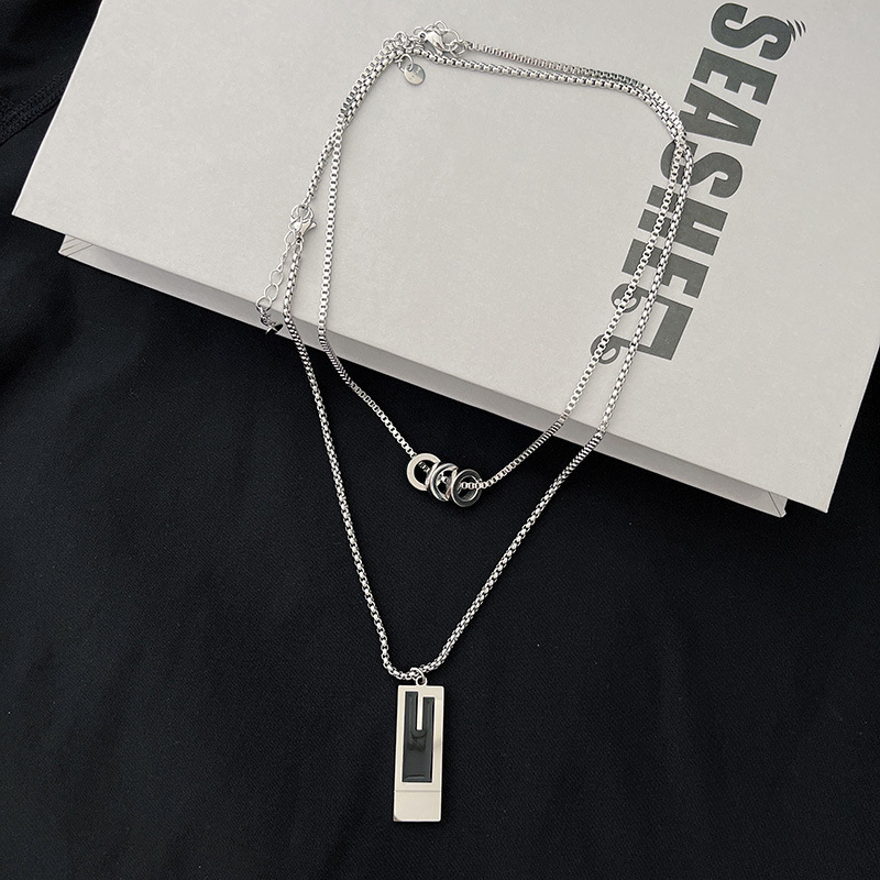 Collana minimalista a doppio strato donna gioiello moda_voghion.com