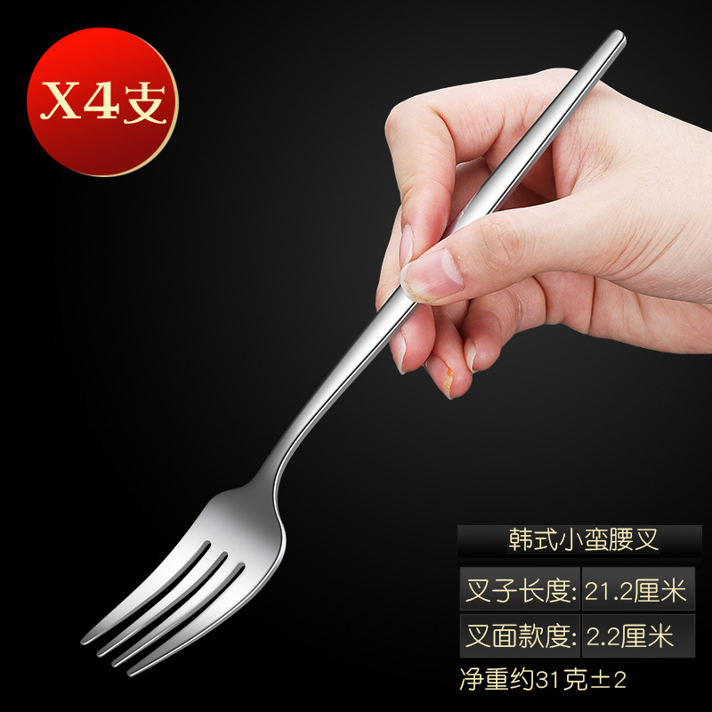 한국식 성인용 소형 허리 포크(4개 팩)