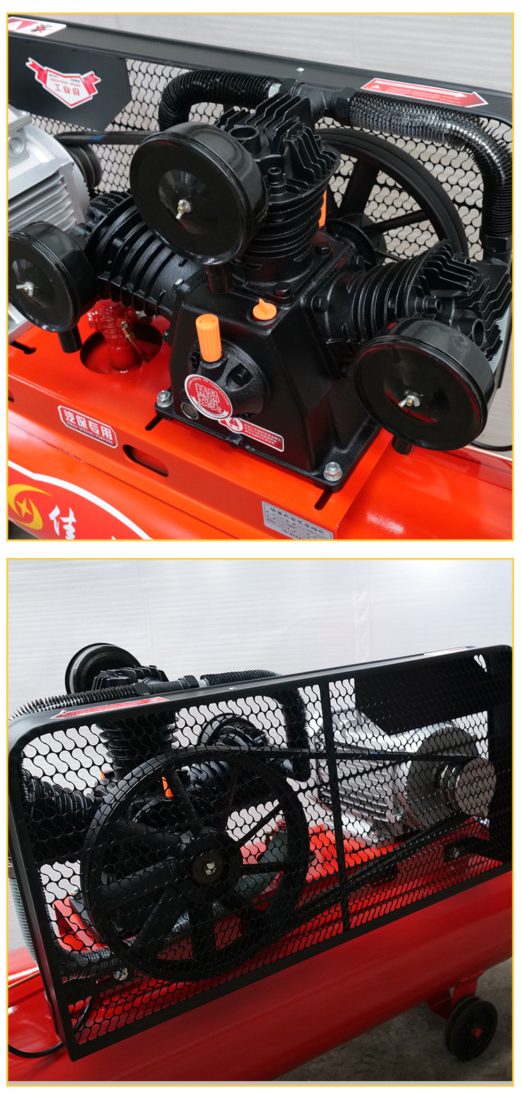 Piston Air Compressor Industrial Reciprocating High Pressure Air Pump 380V Mobile Belt Air Compressor