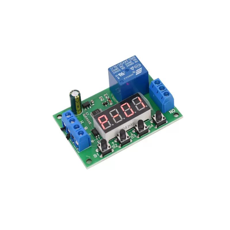 通电断电延时继电器自动断开12V24V触发延时无限循环时间控制开关