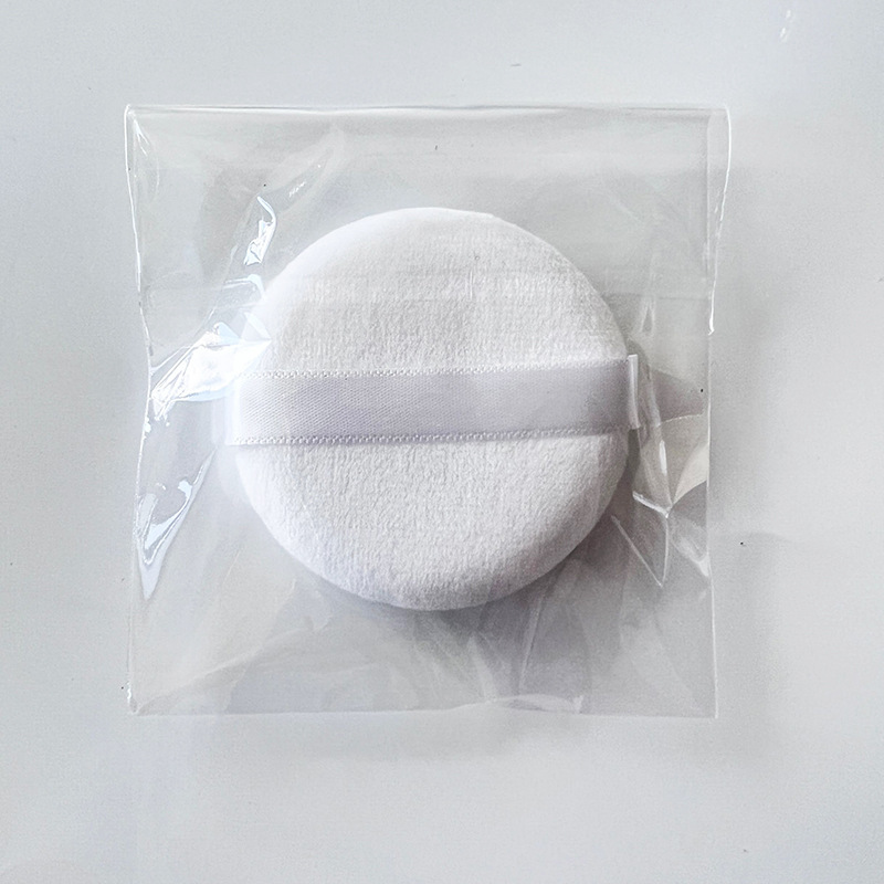 超柔水晶絨毛黒色短毛散粉蜜粉専用エアマットスポンジトランペット円形乾粉定化粧散粉|undefined