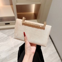 跨境新款复古丝绒晚宴包手拿包奢华水钻包新娘包包旗袍包链条女包