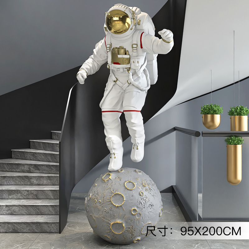 Astronauta lámpara de Pie Grande decoración del hogar tienda exposición salón Spaceman escultura inauguración regalo
