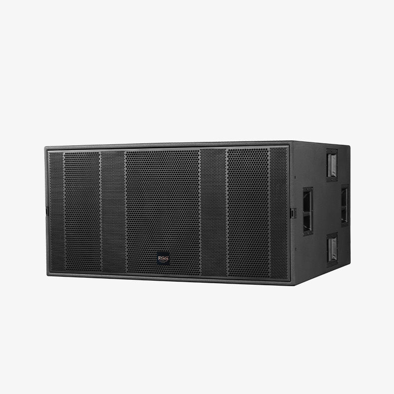 RGG doble subwoofer profesional de 18 pulgadas activo al aire libre subwoofer rendimiento de escenario de alta potencia altavoz de madera al por mayor