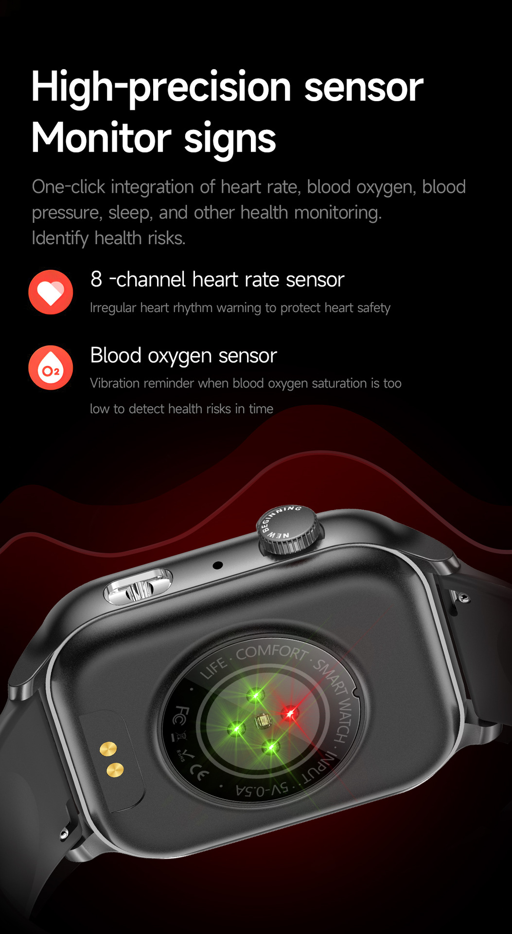 Smartwatch kr86 amoled hd com bluetooth chamadas e leitor música_voghion.com