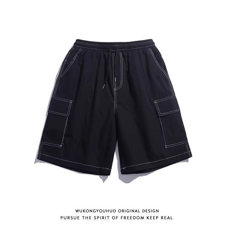 Летние повседневные шорты для мужчин, модный бренд, популярная свободная повседневная модная верхняя одежда, универсальные шорты средней длины в корейском стиле с пятью точками