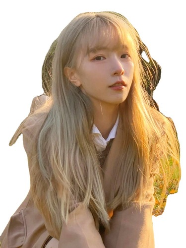 Starway Wig Female Long Hair Internet Celebrity Cos Girl Group Platinum Medium Long Hair JK Daily Age Reduction Round Face Full Headgear Style