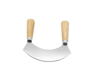 Wooden Handle Stainless Steel Single-Sided Cutter Cheese Cutter for Cutting Bread and Pizza