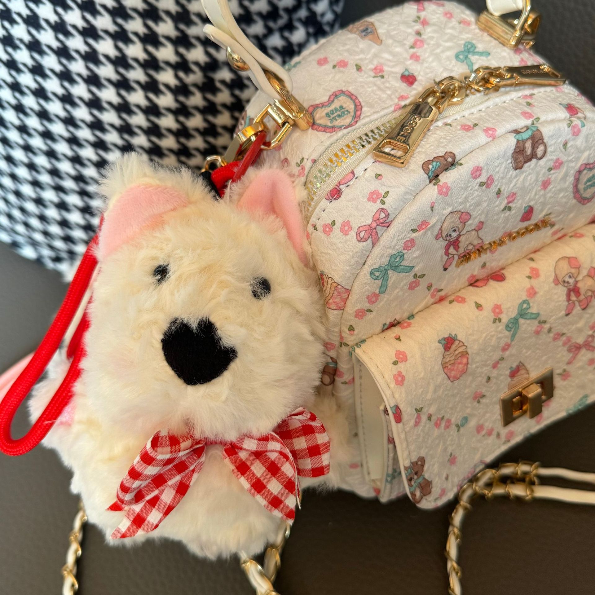 Nuevo West Highland colgante muñeca garabateado cachorro lindo muñeca mochila colgante creativo regalos para niños al por mayor image 8