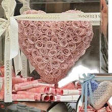 亚克力镜面永生花镜面爱心rose送女友闺蜜求婚告白生日礼物玫瑰花