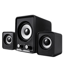 2.1电脑音箱多媒体USB台式笔记本小音响有线低音炮FT-202中性英文