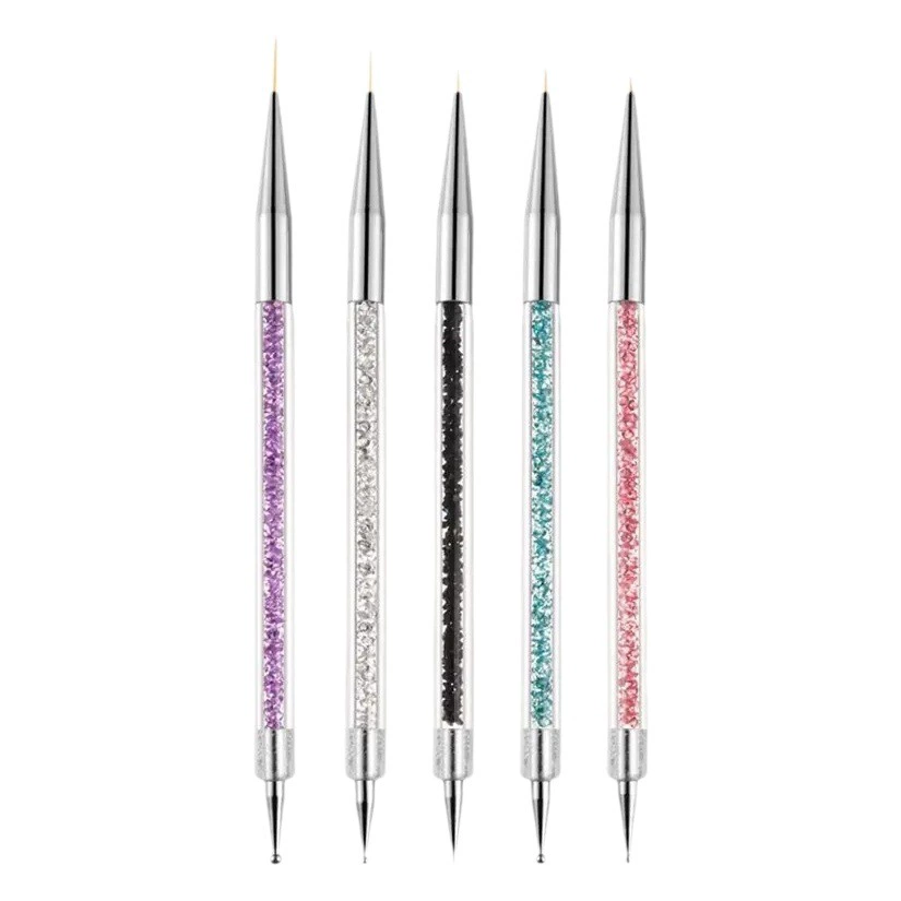 5 шт. Ручка для сверла с двойной головкой ручка точечная игла акриловый стержень кисть для ногтей костюм инструменты для ногтей