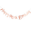 Birthday party Happy Birthday pulls flag, rose golden black gold, 18 40 50 70 birthday banner