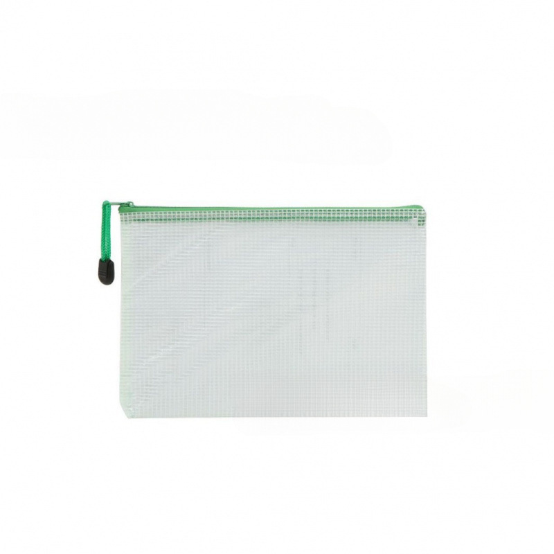 Bolsa verde con zipper verde