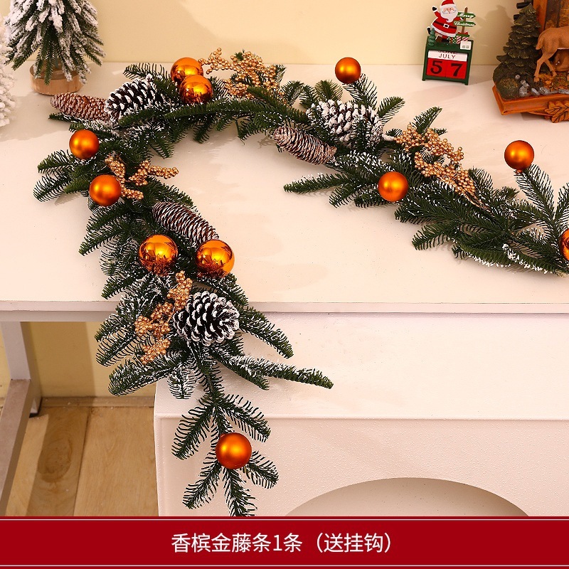 跨境亚马逊圣诞节装饰品花环藤条门挂饰场景布置圣诞树挂件吊饰|undefined
