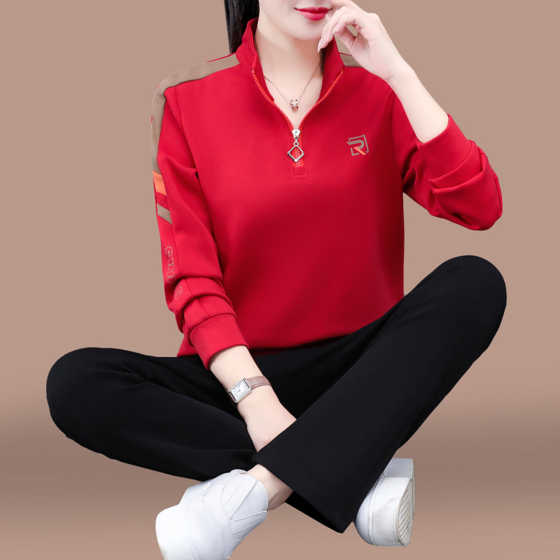 早秋卫衣运动套装女2025新款春秋时髦时尚洋气宽松显瘦休闲两件套|undefined