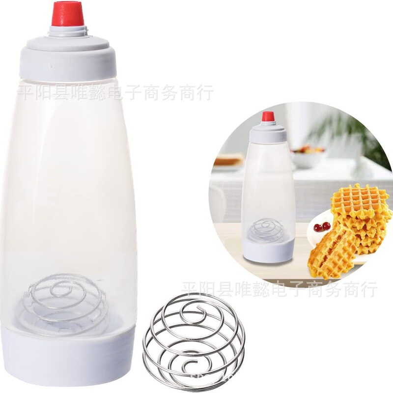 Whiskware Hand-Cranked Batter Mixing Bottle Batter Dispenser Cream Mixing Dispenser Waffle Mixing Bottle Whiskware Hand-Cranked Batter Mixing Bottle Batter Dispenser Cream Mixing Dispenser Waffle Mixing Bottle