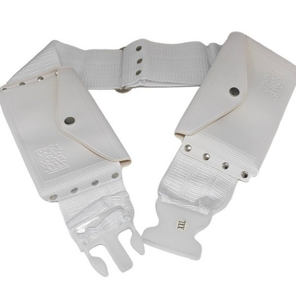 Factory Direct Sale of New Model Arabic Hajj Waist Bag, Adjustable Hajj Waist Bag with Buckle, Boxed, White with Rivets