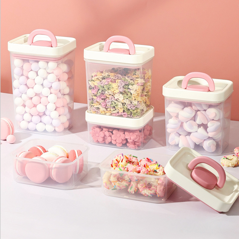 Square Stackable Sealed Cans Grain Sealed Multi-use Transparent Storage Cans Factory Goods Direct Supply Printable LOGO