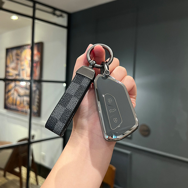 K 하이 그레이 + 블랙 체크 무늬 로프